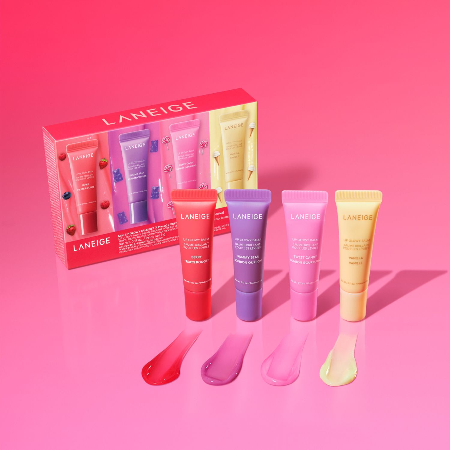 MINI LIP GLOWY BALM SET ( SET DE BÁLSAMOS PARA LABIOS)